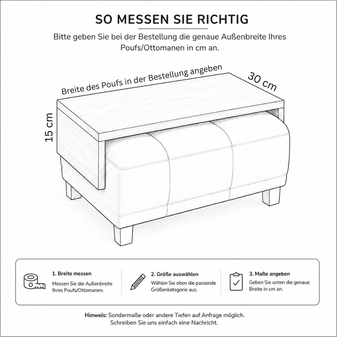 Pouf Ablage - Couchtisch Mirevo