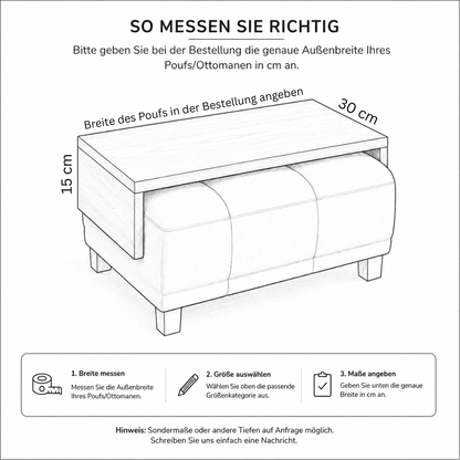 Pouf Ablage - Couchtisch Mirevo