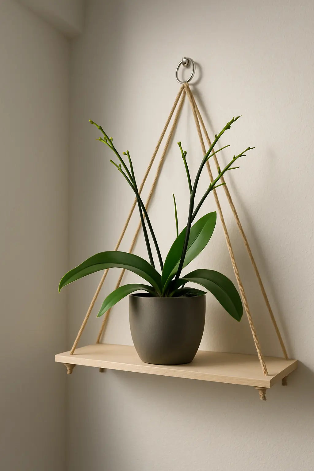 Wand regal holz ablage hängend Boho Stil, schwebendes Holzregal aus Kiefernholz oder Akazie, minimalistisch, skandinavisch, Dekoration Mirevo