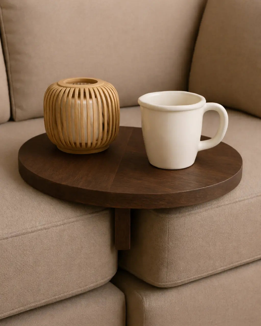 Handgefertigte Sofa-Ablage aus Massivholz Mein Shop