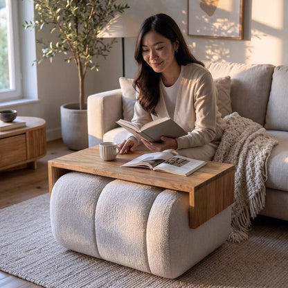 Pouf Ablage - Couchtisch Mirevo