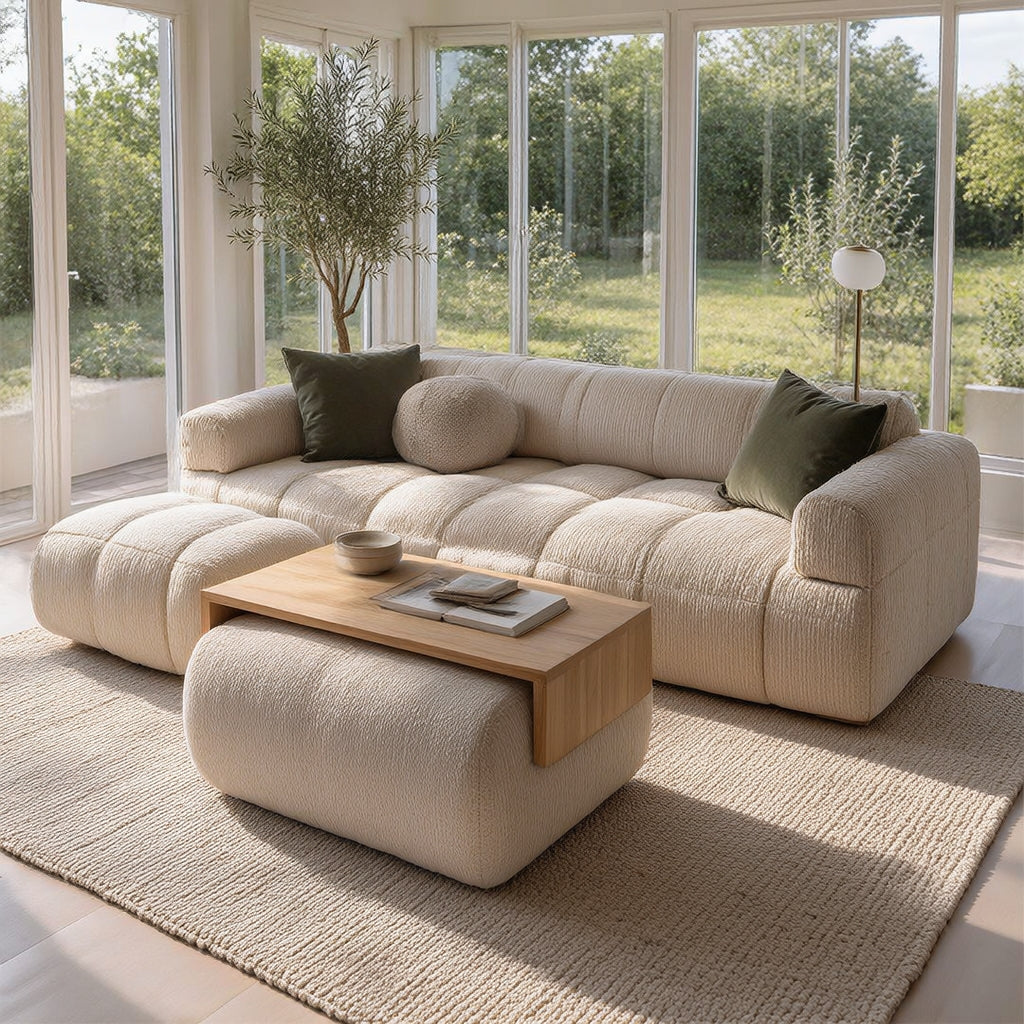 Pouf Ablage - Couchtisch Mirevo