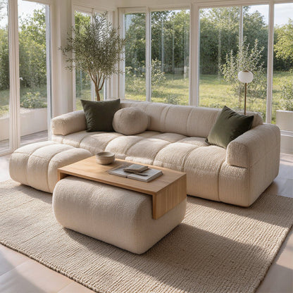 Pouf Ablage - Couchtisch Mirevo