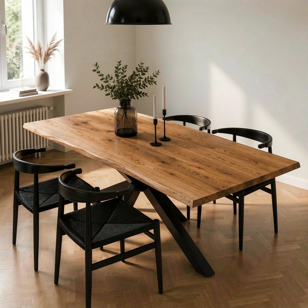Esstisch Eiche Massivholz – Handgefertigter Holztisch Mirevo
