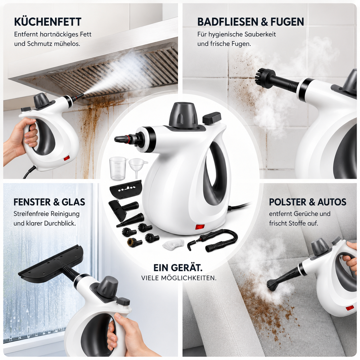 PureSteam - Tiefenreinigung mit Dampf – ohne Schrubben Mirevo