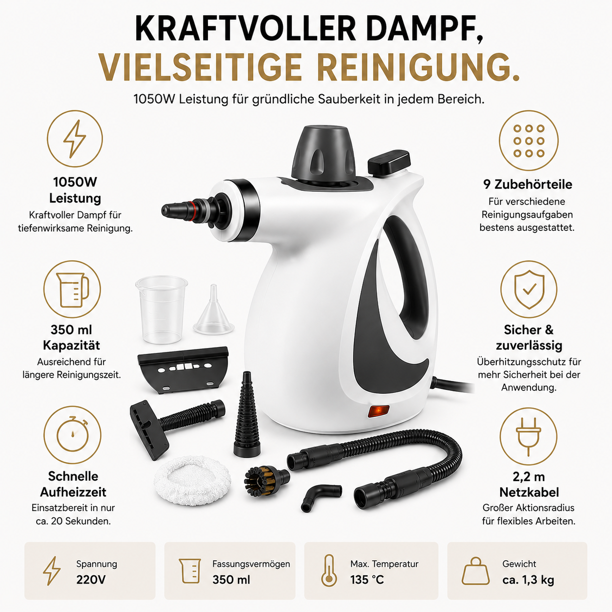 PureSteam - Tiefenreinigung mit Dampf – ohne Schrubben Mirevo