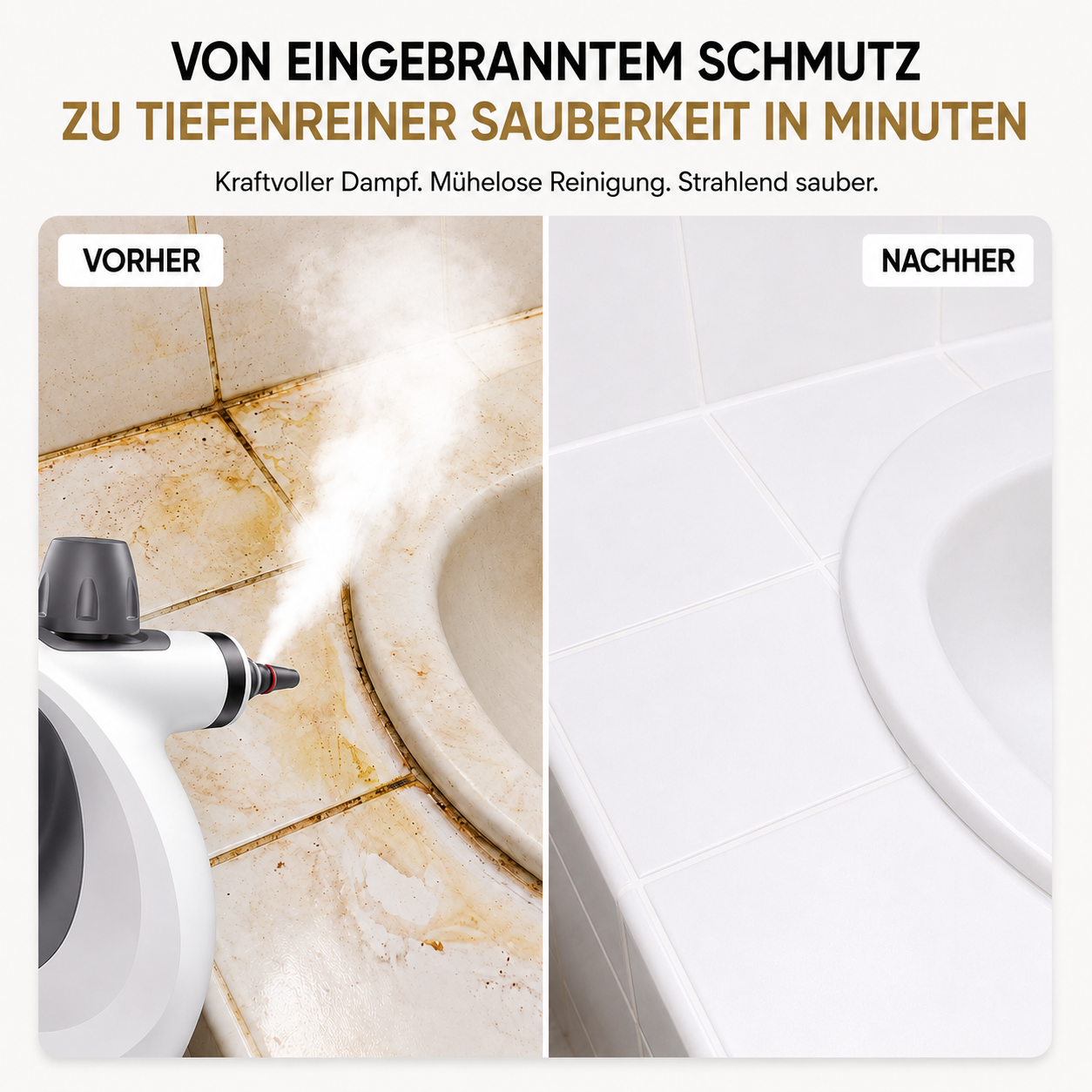 PureSteam - Tiefenreinigung mit Dampf – ohne Schrubben Mirevo
