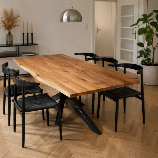 Esstisch Eiche Massivholz – Handgefertigter Holztisch Mirevo