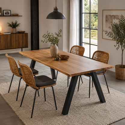 Eiche Massivholz Esstisch – Handgefertigter Holztisch Mirevo