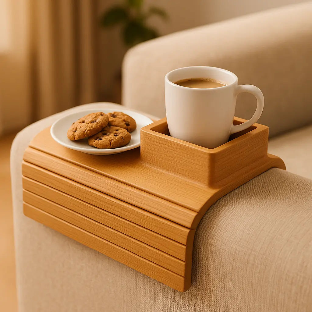 Sofa Organizer Ablagetasche – Couch-Armlehnen Organizer ohne Seitentaschen – Praktische Aufbewahrung für Wohnzimmer Mirevo