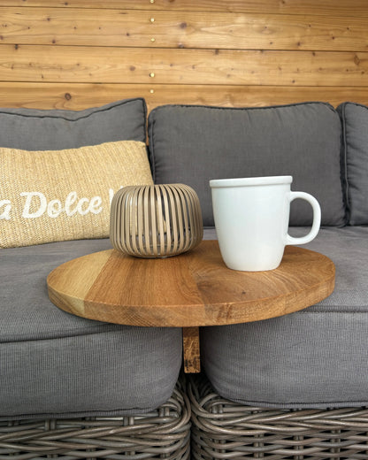 Handgefertigte Sofa-Ablage aus Massivholz Mein Shop