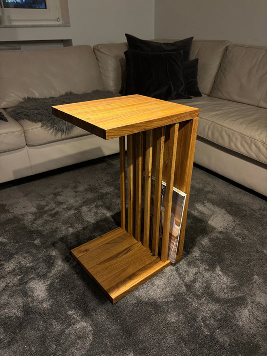 Beistelltisch Handgemacht C-Form mit Buchhalter Mein Shop