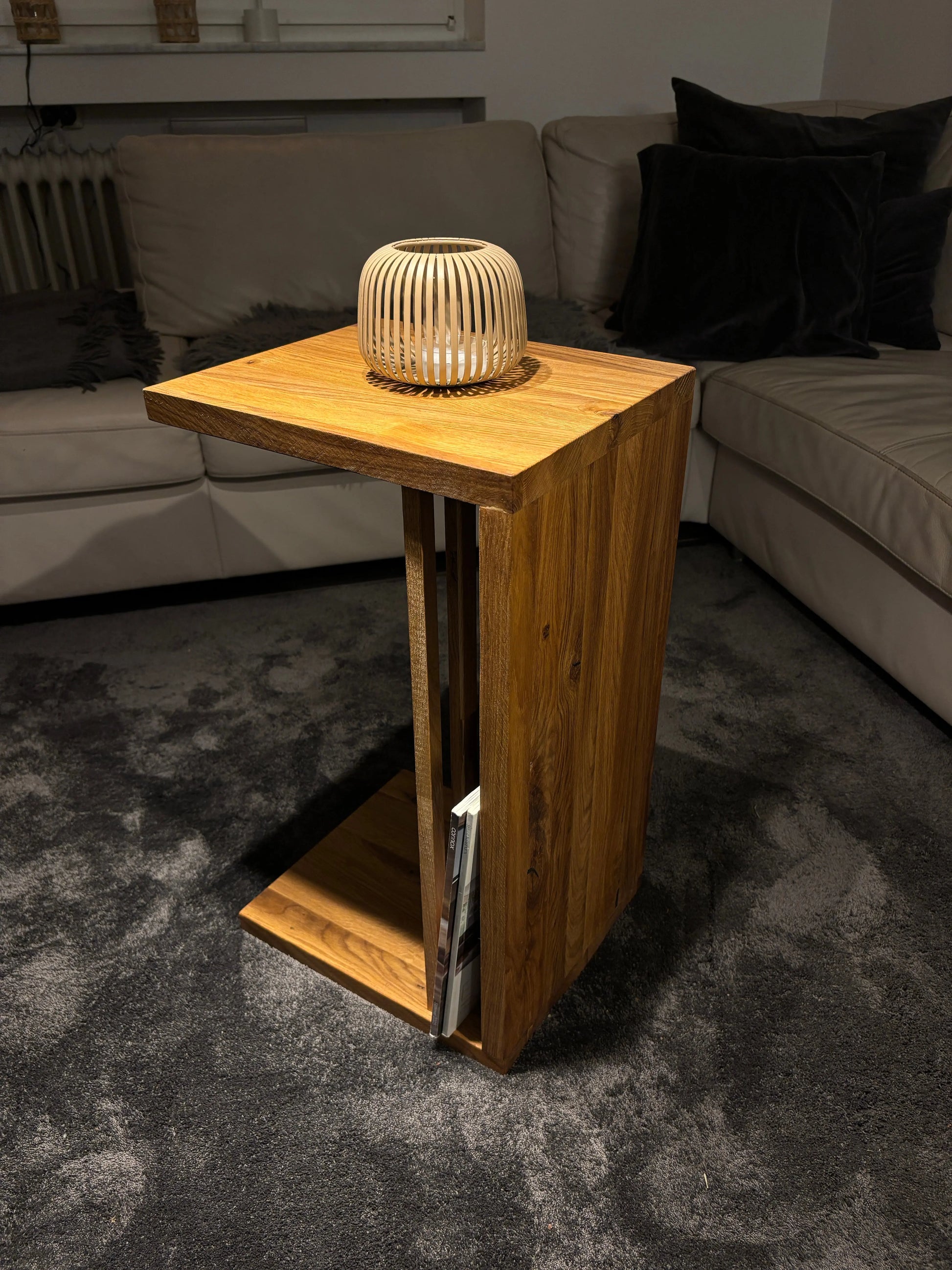 Beistelltisch Handgemacht C-Form mit Buchhalter Mein Shop