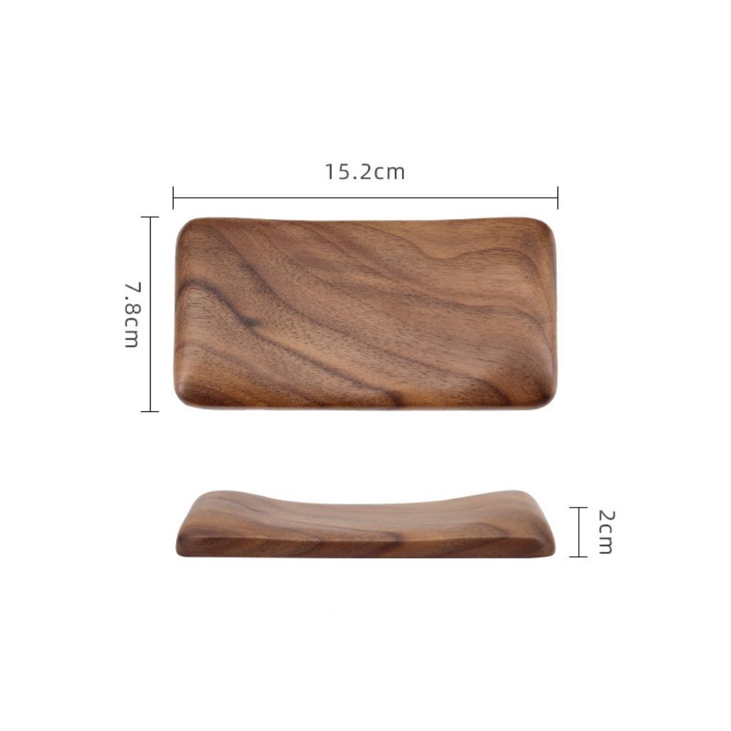 Tastatur-Handballenauflage aus massivem, Walnussholz