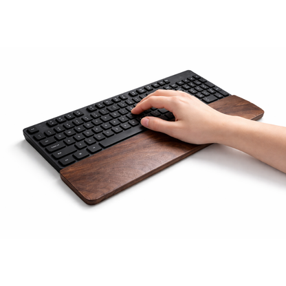Tastatur-Handballenauflage aus massivem, Walnussholz