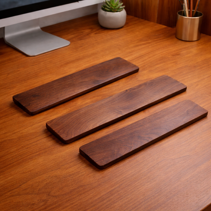 Tastatur-Handballenauflage aus massivem, Walnussholz