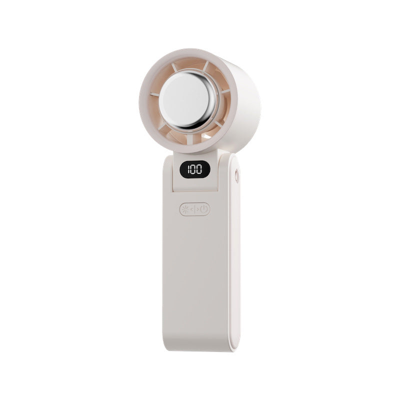 Folding refrigeration high-speed brushless handheld small fan Ice compress 100-speed turbo portable outdoor hanging neck fan cross-border Mirevo