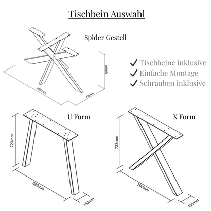 Esstisch Eiche Massivholz – Handgefertigter Holztisch Mirevo