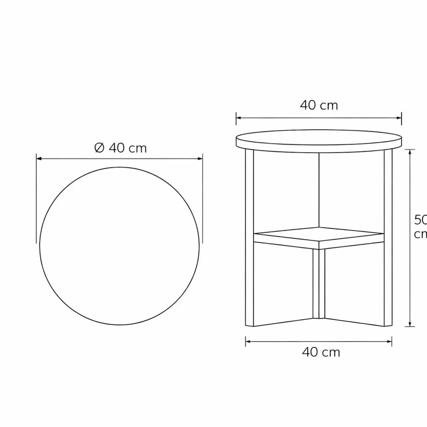 Beistelltisch aus Holz, farmhouse Design, Eiche, Unikat Mirevo