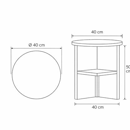 Beistelltisch aus Holz, farmhouse Design, Eiche, Unikat Mirevo