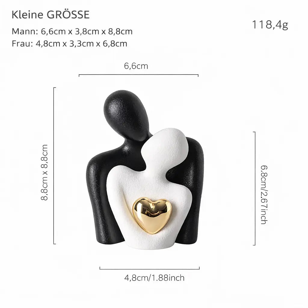 Personalisierte Paarfiguren für Paare – individuell gravierter Holzsockel Mirevo