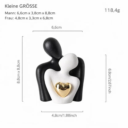 Personalisierte Paarfiguren für Paare – individuell gravierter Holzsockel Mirevo