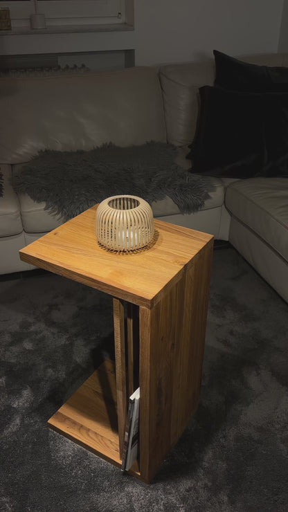 Beistelltisch Handgemacht C-Form mit Buchhalter